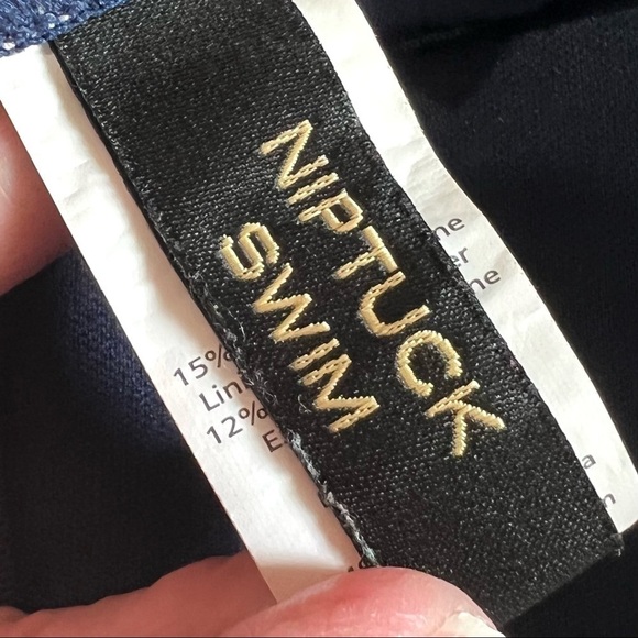 Niptuck Swim Joanna Nautical Foil Tummy Slimming One Piece Swim Suit - Picture 9 of 9